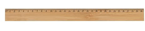 5x Holz-Lineal aus Bambus / Länge: 30cm