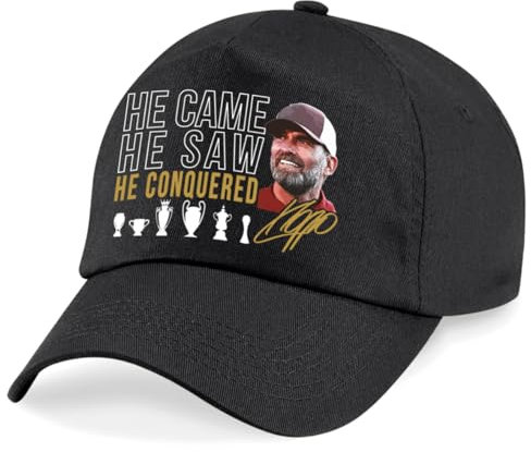 Partisan Liverpool Cap Klopp - He Came, He Saw, He Conquered - Erwachsene Einheitsgröße, Schwarz , Einheitsgröße