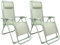 FUREINSTORE Tumbonas Plegables para Exterior -Diseño de Gravedad Cero para Jardín, Playa, Piscina y Terraza -Construcción en Acero Ligero y Reposacabezas Incluido (Pack DE 2 Verde)