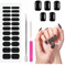 ZOCONE 22 Stück UV Gel Nagelfolie Schwarze UV Gel Strips Nail mit Nagelhautschieber Selbstklebend Nagelfolien Elegante Gelnägel zum Aufkleben Damen