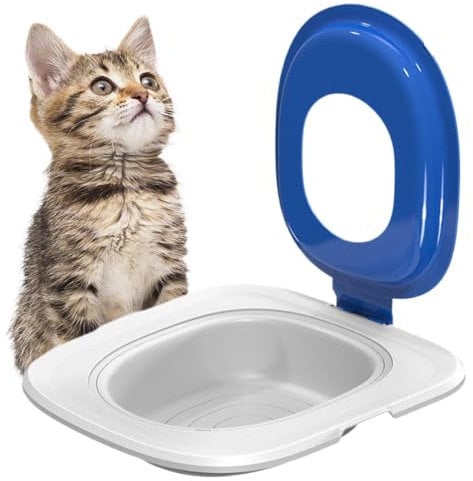 Cat Toilet Training Kit | Toilet Box Trainer | Cat Toilet Training System | Pet Bathroom Training Kit | Reusable Toilet Box With Removable Rings | Cat Toilet Training Kit for Cats