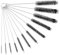 Bottle Brush, 12 Pcs Nylon Cleaning Brushes Set for Baby Bottle, Tube, Pipe, Straw & Kettle Spout Cleaning (Black)