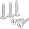 sourcing map M5x25mm Flat Head Phillips Drive Self Tapping Screws, 304 Stainless Steel Cross Drive Fastener Screws, Silver, Pack of 25