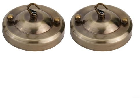 2 ganci da soffitto per lampade a sospensione, per bar, soggiorno, lampadario, ganci da soffitto per migliorare l'illuminazione interna (bronzo)