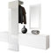 Vladon Garderobe Wandgarderobe Carlton Set 1, Made in Germany, Korpus in Weiß matt/Paneel in Weiß Hochglanz