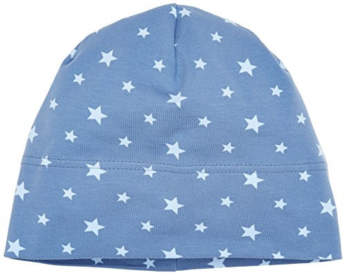 maximo Jungen Beanie, Short Mütze, Mehrfarbig (Chinablau-Zartblau-Sterne 86), 51
