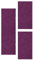 HomebyHome Bettumrandung Schlafzimmer 3 teilig Teppich Violett-1 - Waschbarer Bettumrandung Teppich Läufer Set Extra Flauschig Bettvorleger Schlafzimmer Bettset:2 St. 60x110 cm | 1 St. 80x150 cm