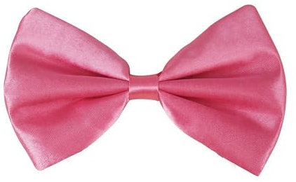 P'tit Clown - 11893 - Nœud Papillon en Tissu - Pré Noué, Réglable - Bow Tie - Accessoire Déguisement - Pour Carnaval, Soirées Costumées, Fêtes à Thèmes, Mariage, Célébration - Adulte - Rose Fluo