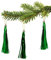 Lamettini Lametta Anhänger Christbaumschmuck Weihnachtsanhänger (100, Grün)