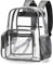 SPEEDEVE Klare Rucksack Transparent wasserdichte Schulrucksack,Grau,M