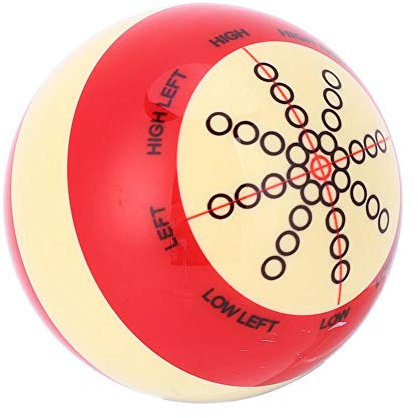 XiangXin Billard Trainingsball, Dot Spot Poolball Snooker-Übungsball, 52mm Training Cue Balls Billard Training Aid Ball für Amerikanisches Billard 8 Bälle