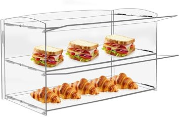 Acrylic Bakery Pastry Display Case Stand Cabinet Cakes Donuts Cupcakes Pastries (2 - TIER)