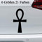 Stickerfreaks Anch Kreuz Aufkleber - 6 Größen - 21 Farben - Made in Germany - ORACAL - UV-beständig - Selbstklebend - für Autokarosserie, Glas, Metall, PVC, Holz - Ägyptisches Kreuz - Schwarz