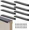 Heveer Tiradores de Muebles Negro Tiradores Ocultos para Armarios 200mm con Tornillos para Puerta de Armario Cajones 8 Piezas
