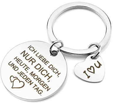 Hightopup Valentinstag Schlüsselanhänger Mit Gravur Jahrestag Geschenk Für Sie Ihn Geschenk Freundin Geburtstag Geschenke Für Männer Geburtstag Pärchen Geschenke Ich Liebe Dich Geschenke Für Ihn Sie