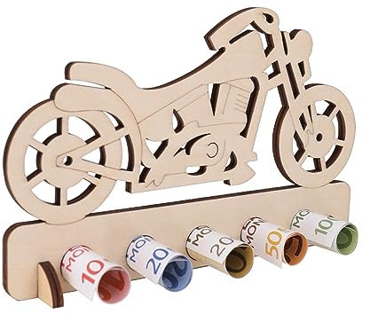 ENLACE Motorräder Geschenk - Geburtstag Geldgeschenk Holz, Kreatives Geldgeschenke, Geschenke Aus Holz für Familie, Liebhaber, Freunde, Motorradfan