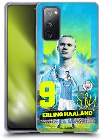Head Case Designs Offizielle Manchester City Man City FC Erling Haaland 2023/24 Erstes Team Soft Gel Handyhülle Hülle kompatibel mit Samsung Galaxy S20 FE / 5G