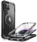 i-Blason AresMag Schutzhülle für iPhone 15 / iPhone 14 / iPhone 13 [6,1 Zoll], MagSafe-kompatibel, stoßfest, robust, transparent, mit integriertem Displayschutz, Schwarz
