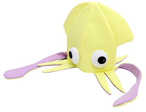 Amosfun Kinder Party Hut Octopus Headwear Gelb Tentakeln Cosplay Party Zubehör Bühne Leistung