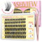 LASHVIEW Cils Pré-Collés,Cils Pré-Collés 10-16mm Auto-Adhésifs avec Pince à Cils,Pas de Colle nécessaire Kit d'Extension de Cils Naturels Auto-Adhésifs 60pcs (A04)