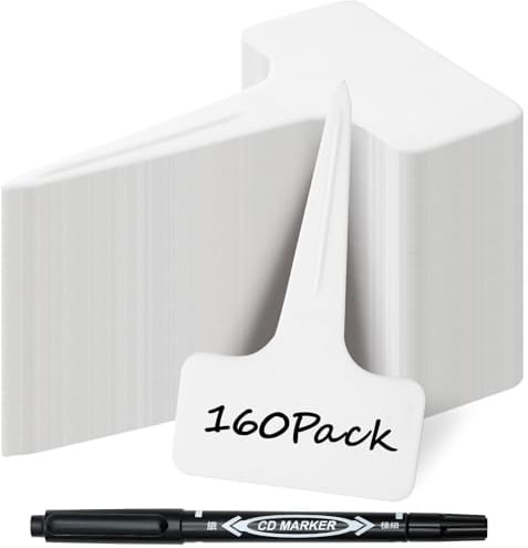 160 Pezzi Etichette per Piante, Cartellini per Piante di alta qualità, colore bianco, tappi per piante, resistenti alle intemperie, per verdure, erbe, fiori
