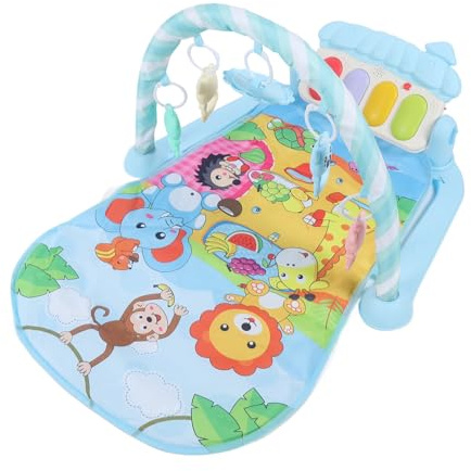Irfora Baby Kick Piano Gym Multifunktionale Musik-Aktivitätsmatte für, Stabile und rutschfeste Baby-Gymnastik-Spielmatte, Abnehmbare und Waschbare Kleinkind-Spielmatte, Weicher Schutz für (Blau)