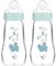 MAM biberon verre Feel Good Glass Bottle neutre 260 ml, lot de 2, tétine 0 Mois +
