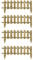 Pack of 4 x Large Wooden Panel Picket Fencing - Wood Garden Border Fence