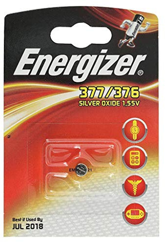 Energizer pile bouton 1,5V 377/376 (lot de 2)