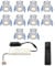 HOFTRONIC - Milano - 10er LED-Einbaustrahler 12 Volt - Beleuchtung Terrassenüberdachung - Dimmbar - Komplettset mit Fernbedienung - 3W - Plug & Play - 2700K 200lm - IP65 wasserdicht - Edelstahl