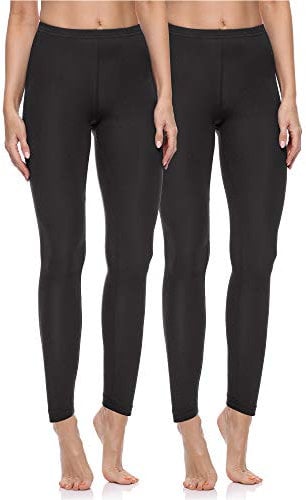 Merry Style 2er Pack Leggings Damen Baumwolle für das ganze Jahr Bequeme Leggings Blickdicht Damen Ideal für Yoga Sport Gym und Freizeit MS10-198 MS10-198 (Schwarz/Schwarz, XL)