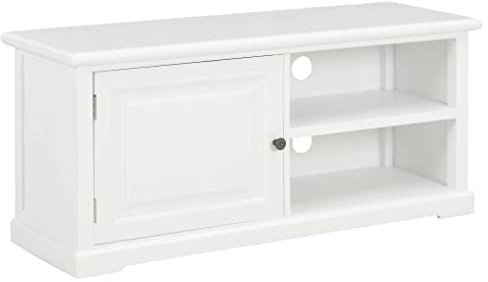 Meuble TV Blanc 90x30x40 cm Bois
