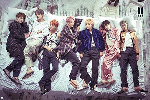 BTS Poster Bed (91,5cm x 61cm) + 1 Traumstrand Poster Insel Bora Bora zusätzlich