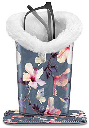 Fintie Glasses Holder Stand, Flowering Hibiscus, M
