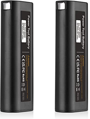 FirstPower Upgraded 2 Pack 6V 4000mAh NI-MH Replacement Battery Compatible with Paslode 900400 900420 900600 901000 902000 B20720 IM250 IM200 IM65 IM50