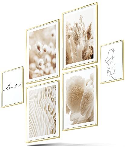 BLCKART Infinity Poster-Set Bohemian Dream - beidseitig bedruckte Wandbilder - Premium Poster - Bilder zur Wanddekoration - Größe L 4x A3 und 2x A4