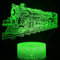Jinson well 3D bus Lampe led auto zug optische Illusion Nachtlicht, 16 Farbwechsel Tisch Schreibtisch Dekoration Lampen mit Acryl Base USB Spielzeug