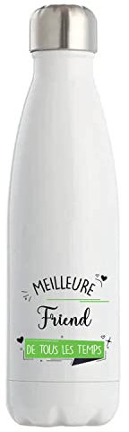 Bouteille isotherme Meilleure Friend de tous les temps | Gourde Idée Cadeau Amie Copine Friendship Amitié Anniversaire Noël