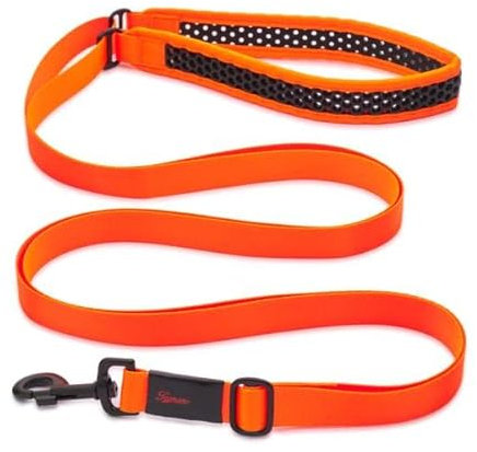 TAMER Softy Leine | Länge: 175-300cm | Breite: 3,8cm | Farbe: orange/schwarz