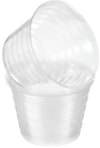 M METERXITY 10pz Fioriera Sottovasi - Plastica Rotondo Vaso Fiori Gocciolatoio Vassoi Applicazione Esterno/Giardino (5, Cancella)
