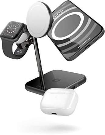 ZENS Induktions-Ladegerät Aluminium Series 4 in 1 Magnetic Wireless MagSafe Charger + Watch ZEDC22B/00 Ausgänge Indukti