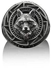 Bysilverstone Schmuck – Nordischer Wolf, Handgefertigter Herren-Siegelring Aus Sterlingsilber, Nordischer Mythologie-Fenrir-Biker-Ring, Fenrir-Wolf-Silber-Herrenschmuck, Siegelring Für Männer