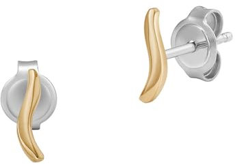 Skagen Damenohrstecker Essential Waves Edelstahl goldfarben, SKJ1782710