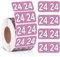 Jahres-Aufkleber, Jahres-Etiketten, rechteckig, kodiert, farbige Jahresaufkleber, selbstklebend, Jahres-Etiketten, Ordner, Bürobedarf, 1 Rolle, 1,9 x 3,8 cm, Rosa, 500 Stück