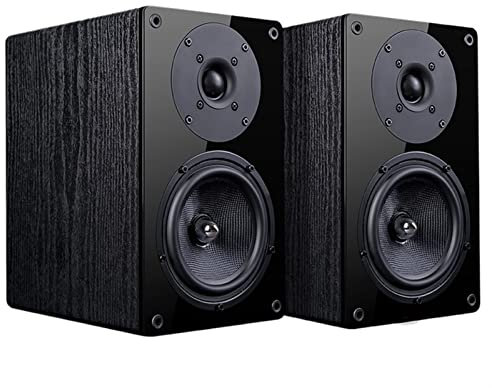 UNNIQ NS-1900 100W 1 Pair 5.5 Inches Bookshelf Speakers 2.0 HiFi Column Sound Home Professional Speaker bookshelf speaker (Color : Black)