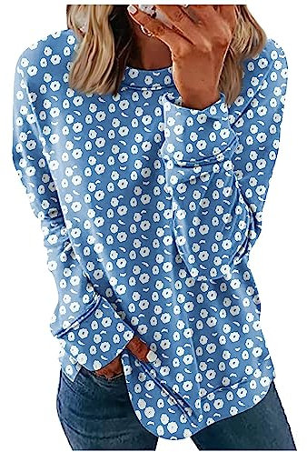 Silvester Outfit Damen Plüschjacke Damen Kuscheljacke Damen Flauschig Damen Kleidung Langarmshirt Damen Wandkalender Cat Katze Weihnachten Oxmo Pullover Damen Leggings Gefüttert Damen（1-Blue,XXL）