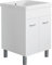 Jo-Bagno.it Athena - Mueble lavabo de cerámica de 60 x 60 x 88 cm de altura, diseño blanco, incluye desagüe de acero y sifón, piloto de 33 cm de profundidad con escurridor (sin agujero para grifo)