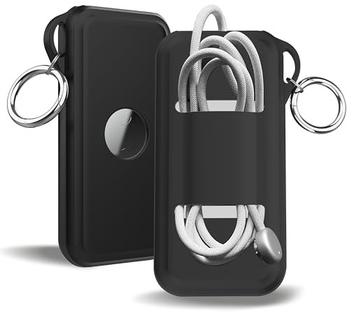 DamonLight Protective case for Apple Vision Pro Battery, Anti-Scratch Silicone Cable-Holder for Power Bank Acceeessoriees (Black)