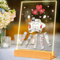 Charfia Hochzeitsgeschenk Geld, LED Geldgeschenk Hochzeit Hochzeitsgeschenke für Brautpaar, Acryl Hochzeitsgeschenke mit Holzfuß Geschenk Hochzeit Geldgeschenk Geldgeschenke Hochzeit