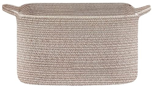 Fernlandia Korb Aufbewahrung Groß mit Griff für Babykleidung Spielzeug Decke Bettwäsche Handtuch,55*38*30cm, geeignet für Wohnzimmer Schlafzimmer Badezimmer(Braun)